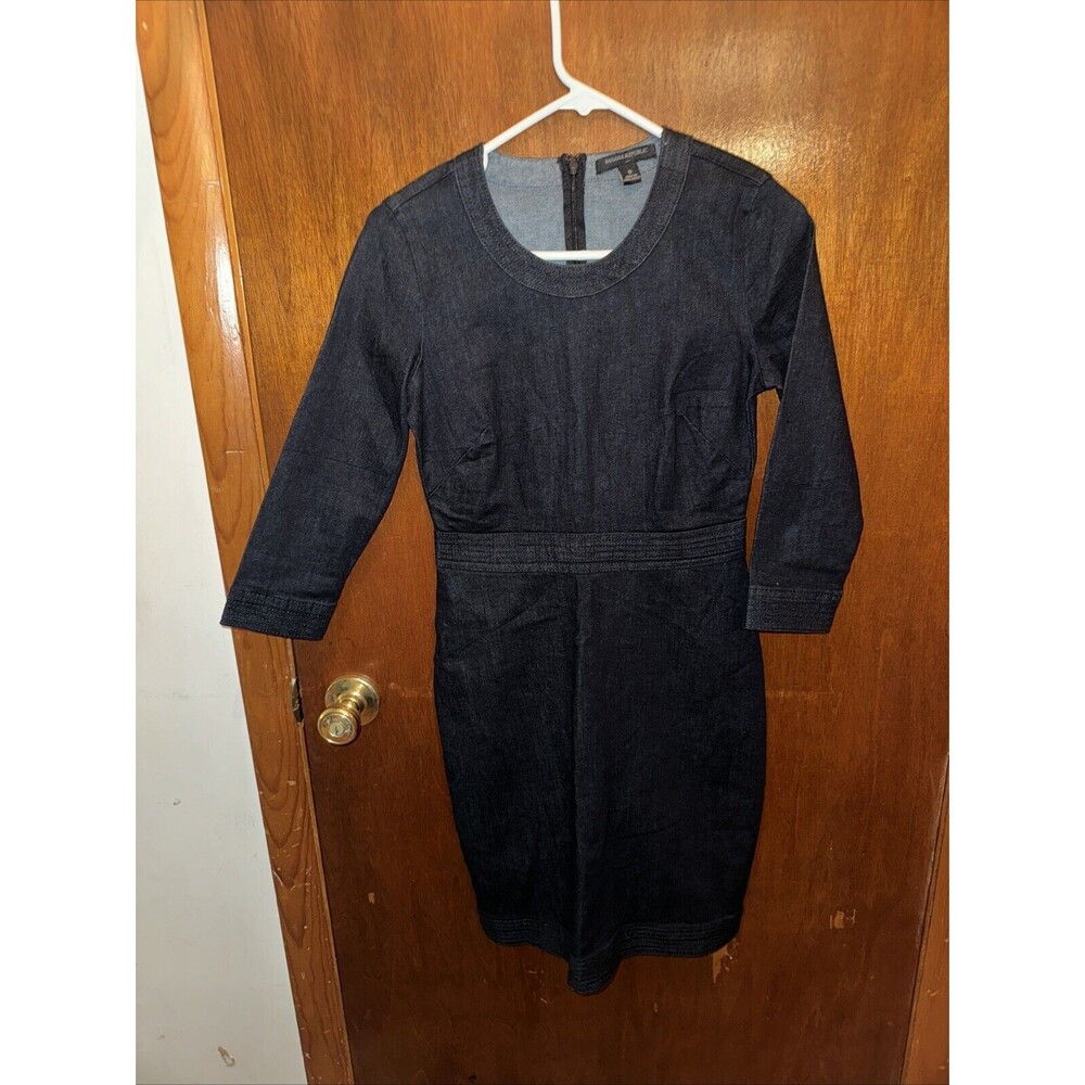 Banana Republic Women’s Blue Denim Jean Midi Long Sleeve Dress Size 0